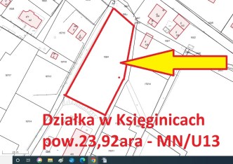 działka na sprzedaż - Lubin (gw), Księginice